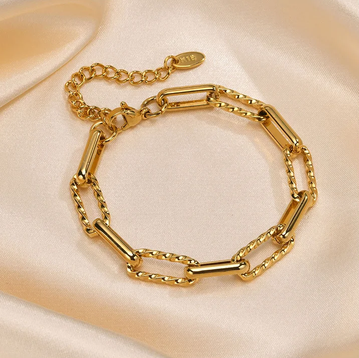 Link Gold Set – Kette & Armband im Duo-Look