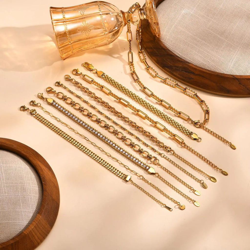 Link Gold Set – Kette & Armband im Duo-Look